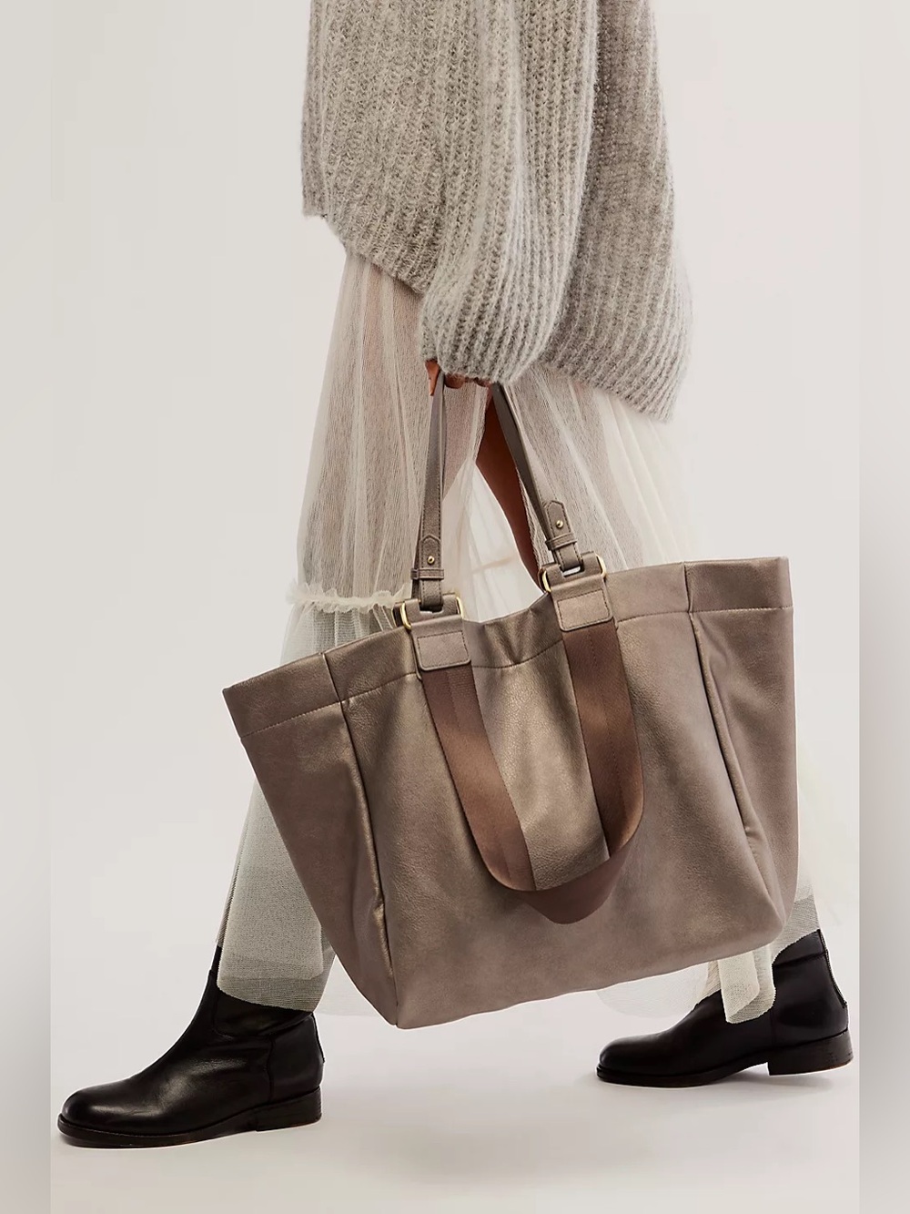 Free People Ventura Vegan Tote Bag NWT - Picture 1 of 8